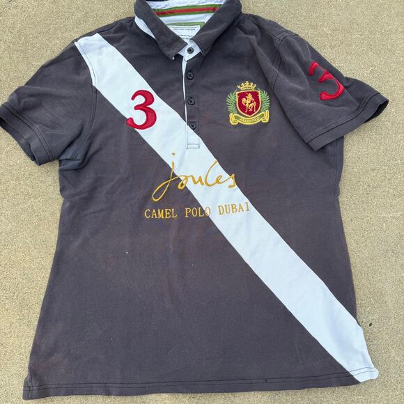 Joules Camel Polo Dubai Equestrian Shirt Brown Size Approx L - Picture 1 of 8